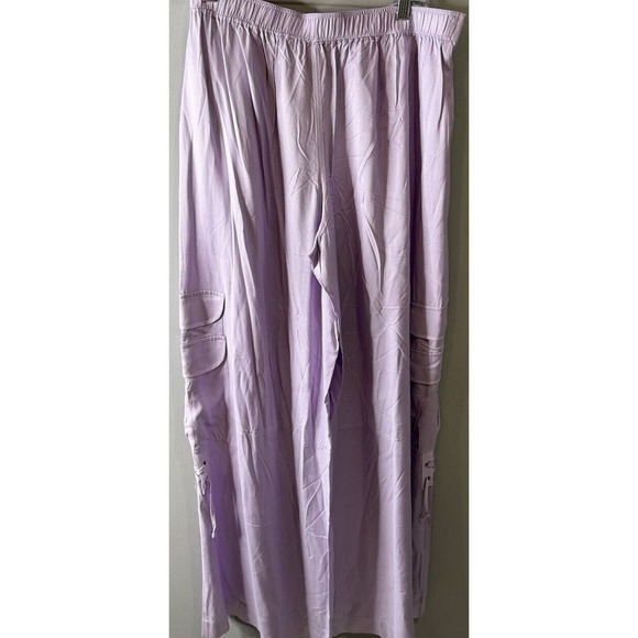 NWT: Anthropologie Lavender Cargo Wide leg pants size 14 - Picture 6 of 8